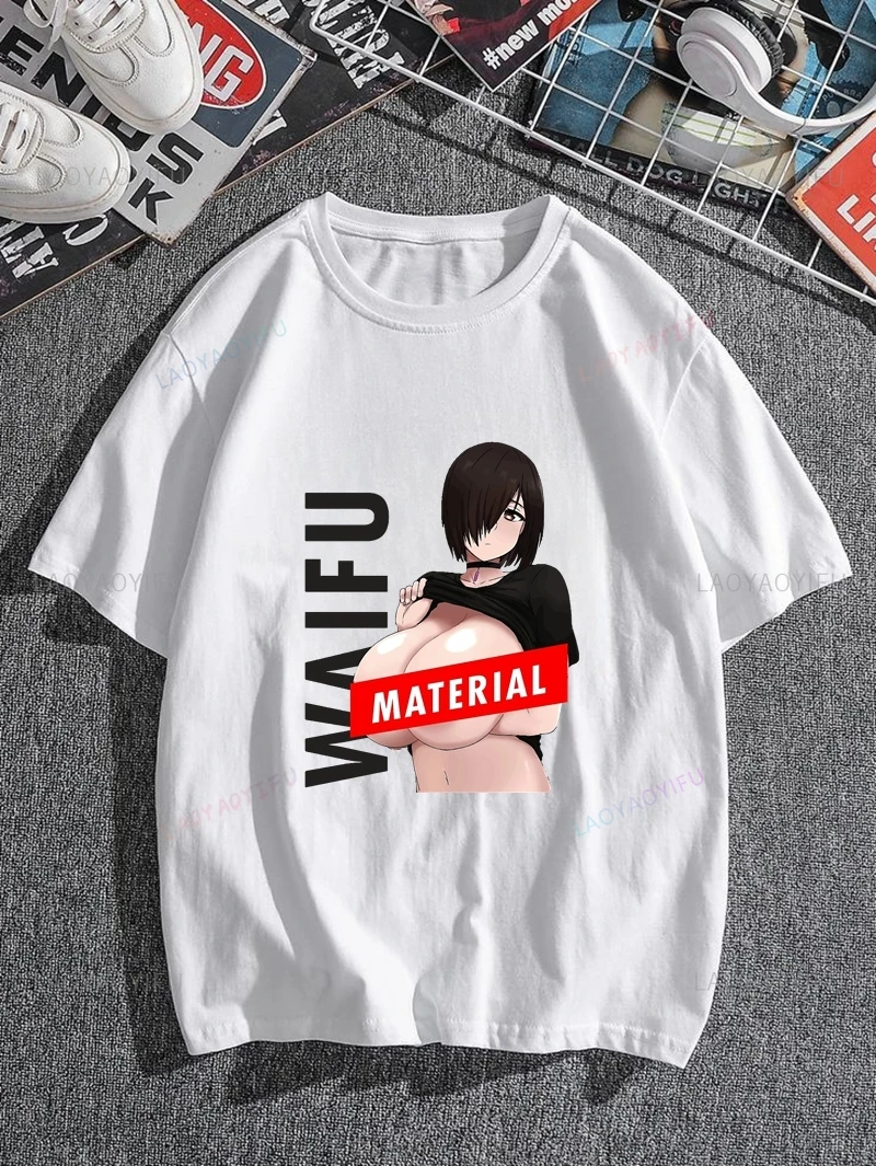 

Fun Japanese Girls Manga Shirts, Hentai Sexy Fashion Graphic Printed T-shirts, Unisex Casual Wear, Delicate Cute Cotton T-shirts