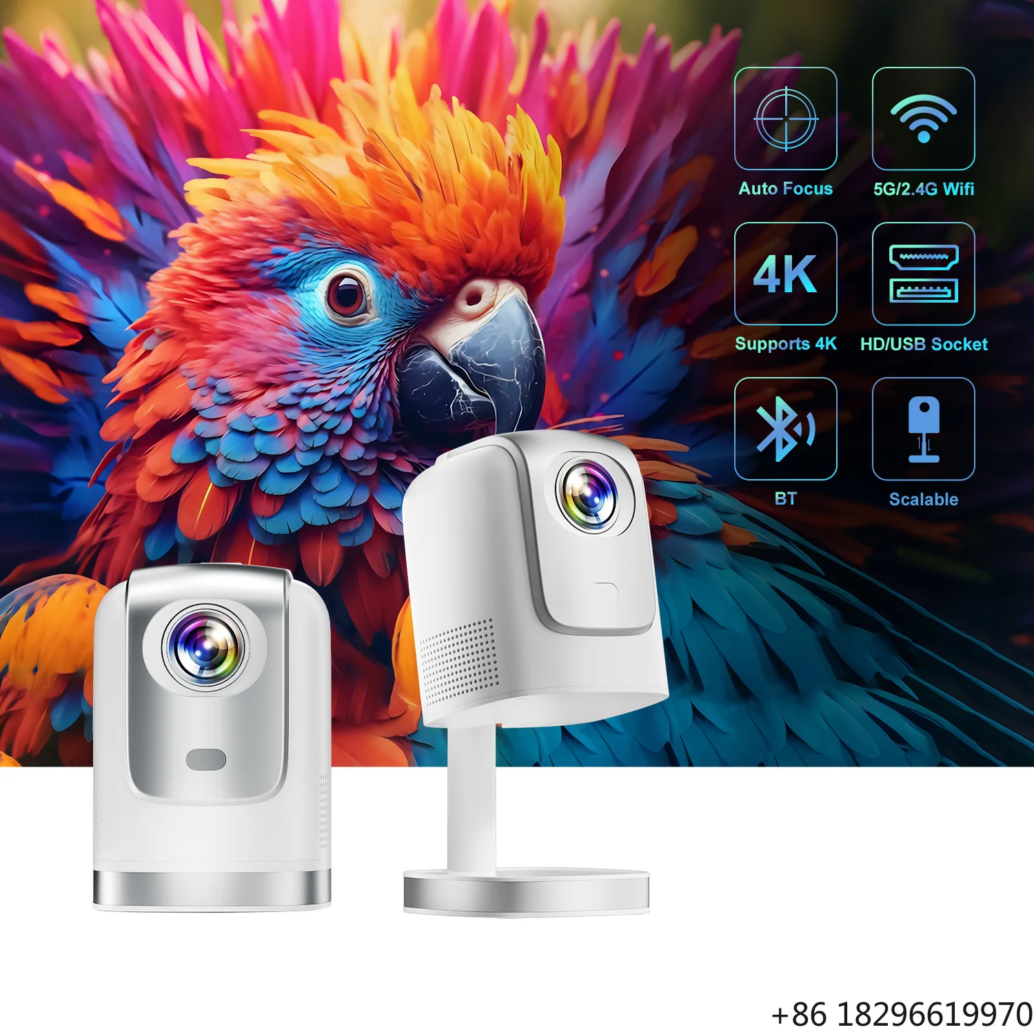 LCD LED Portable Mini LED Video Android Home Theater Pocket Smart Projector