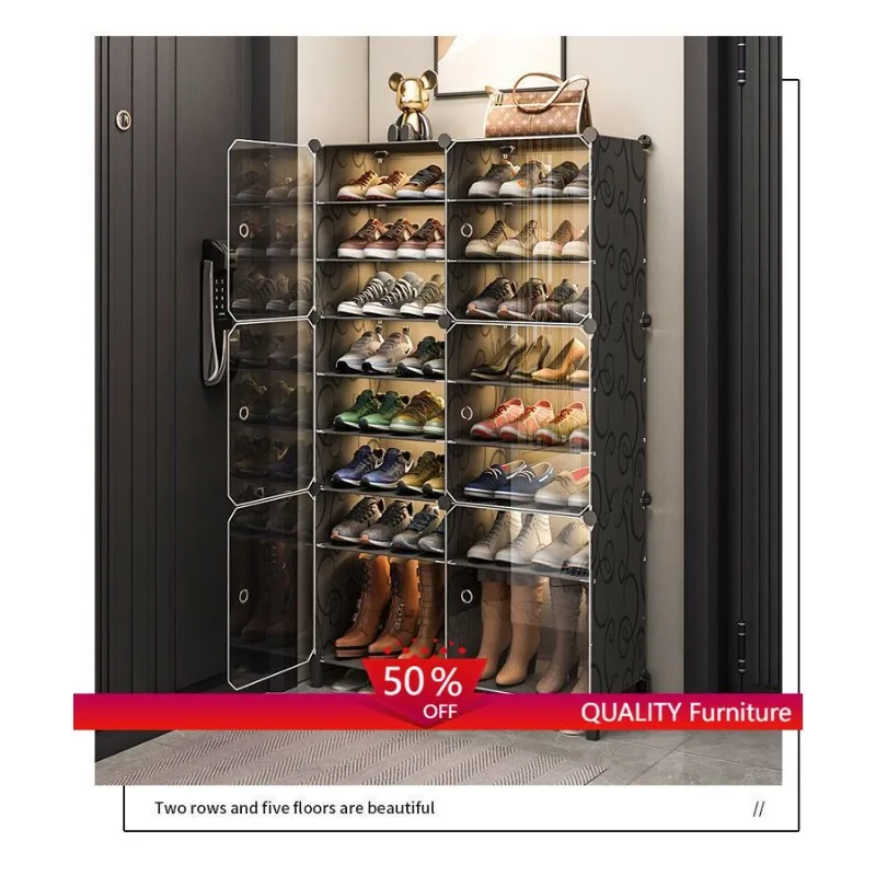 

Shoerack Cabinet Shoe Rack Storage Organizer Shelf Shoes Entrance Hallway Furniture Cupboards Splicing Dustproof Transparent Box