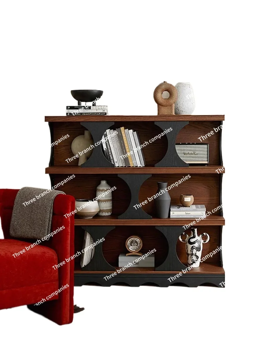 

Antique Red Oak All Solid Wood Bookshelf Classical Style Storage Bookcase Retro Chinese Combination Bookcase