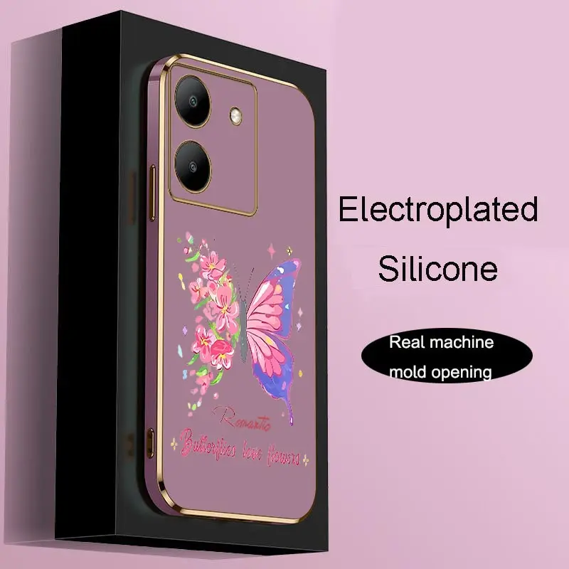 7 Taichi Romantic Butterfly Luxury Plating Phone Case For Infinix Smart 6HD 6 4 4C Zero XNeo XPro X 20 Hot 20 12 11 10 9 Cover