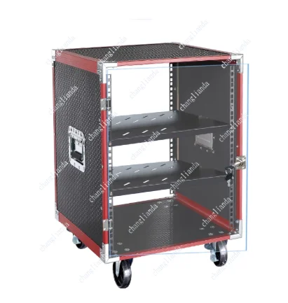 Heavy Duty 10U Touring Rack - All-in-One Mobile Cabinet for Amplifiers & Gear, Weather Resistant Flight Case