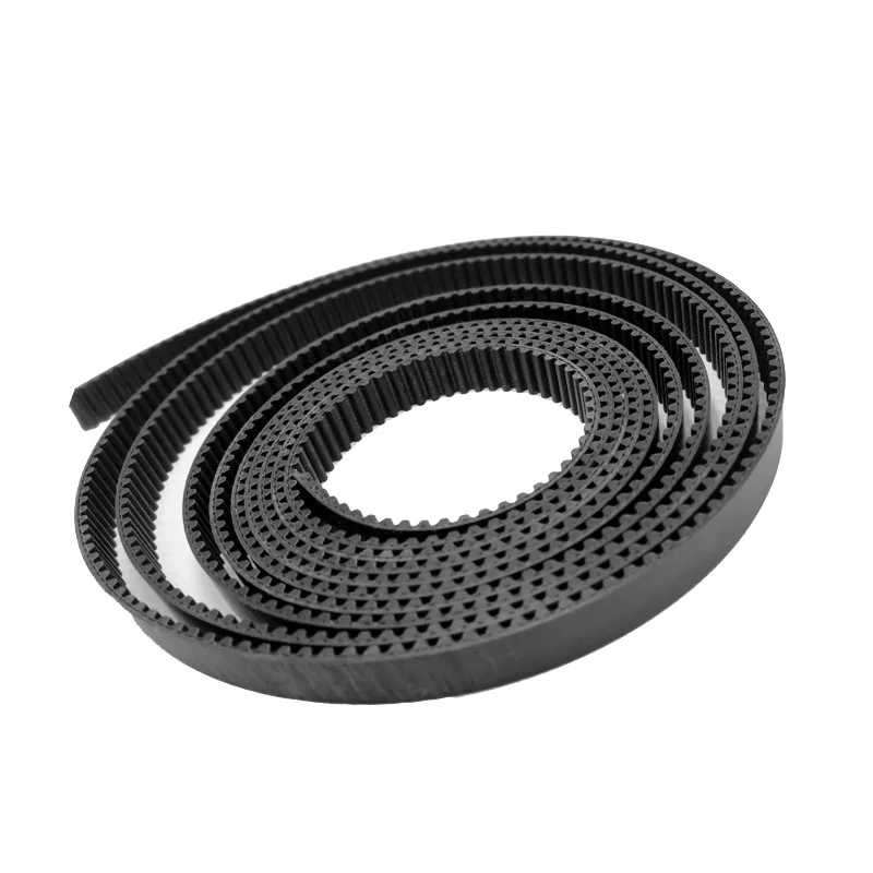 GT2 6mm/10mm Open Timing Belt Black PU Polyurethane Pitch 2mm 2GT Synchronous Conveyor Pulley 3D Printer Parts 1-10Meters