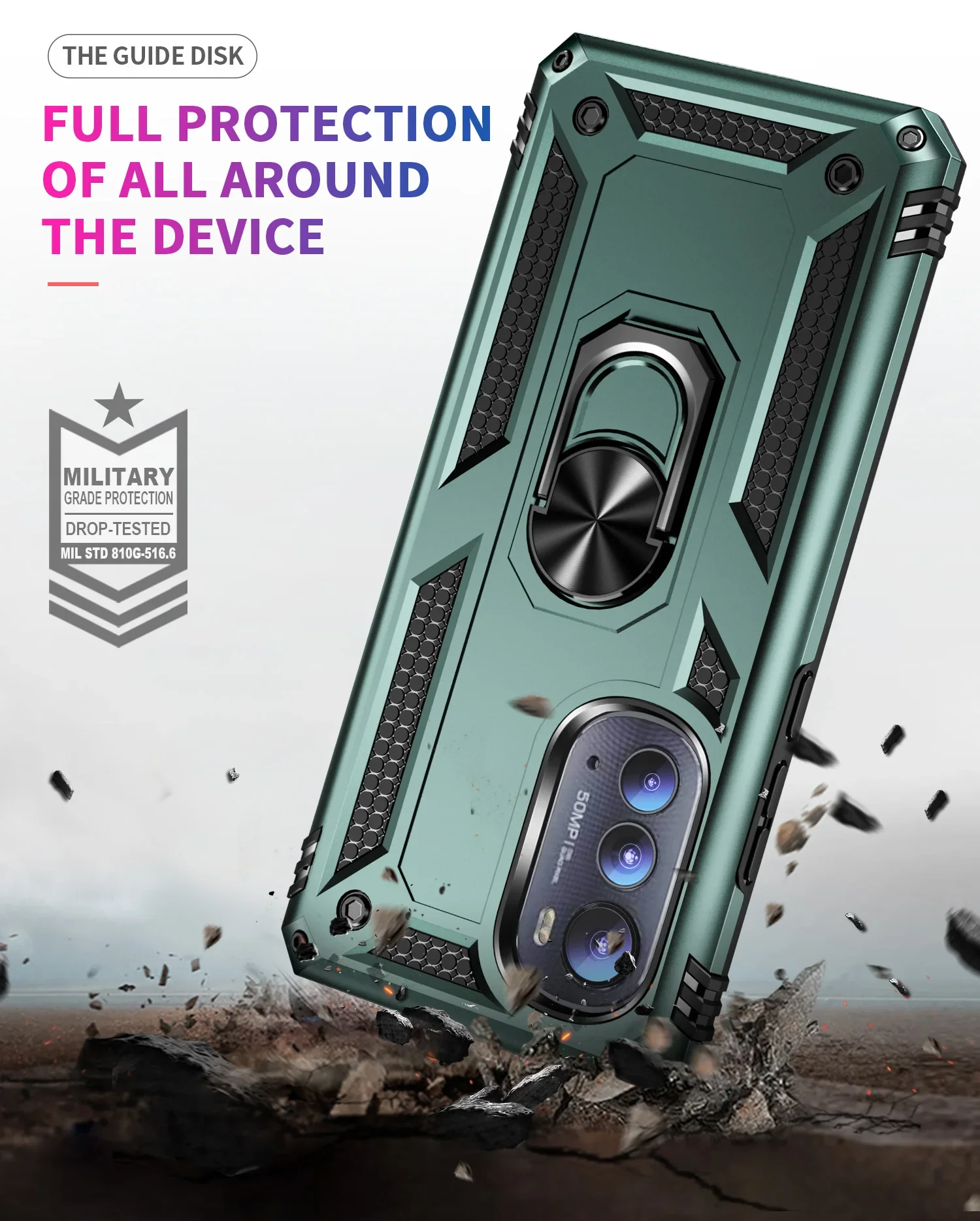 لموتورولا موتو إيدج بلس 2023 2022 2024 2021 جراب هاتف درع وعرة العسكرية للصدمات حلقة مغناطيسية غطاء للحماية حالات #6