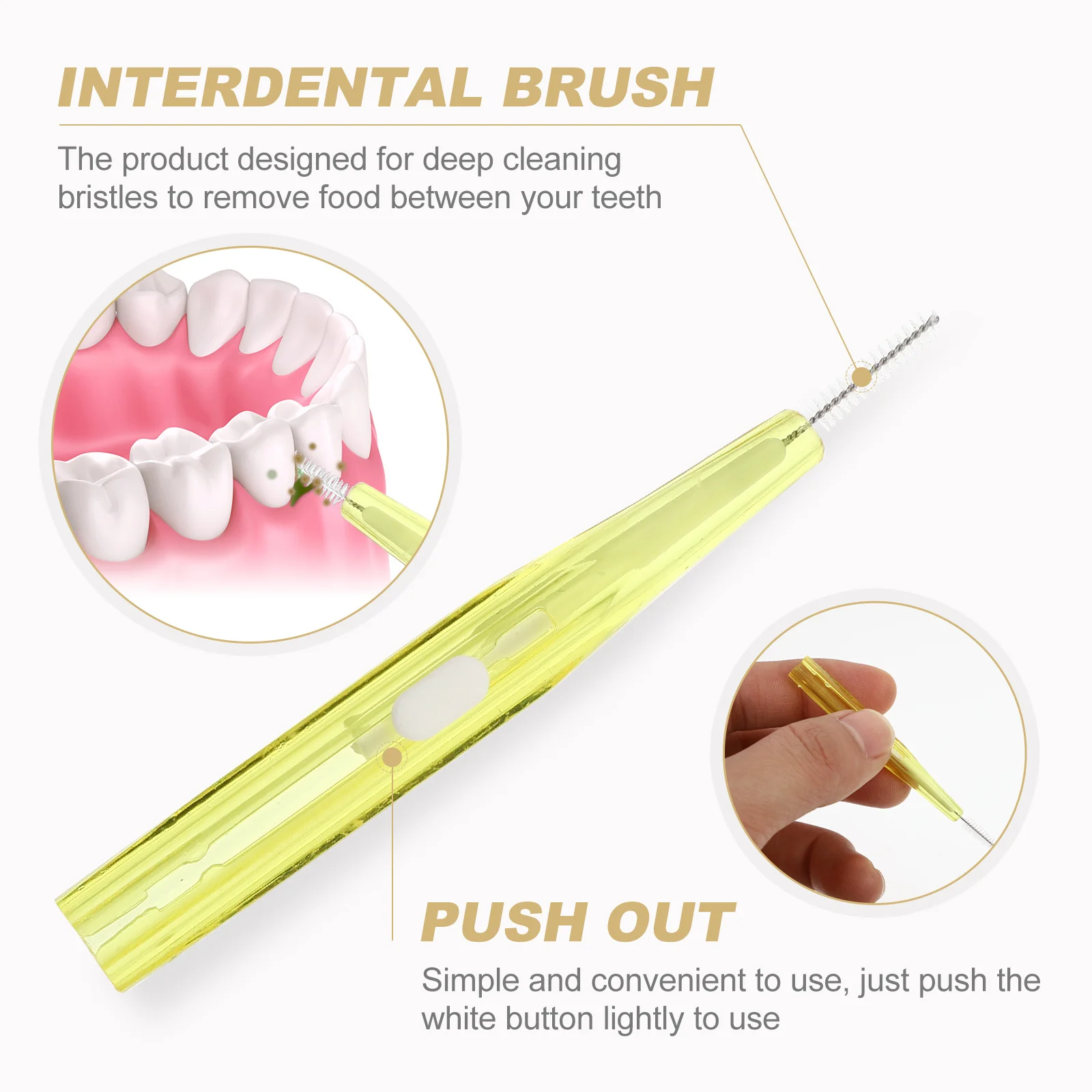 

60pcs Interdental Brush Set Deep Cleaning Bristles For Hard To Reach Areas Fights Cavities Gingivitis Tooth Cleaning Tool Oral
