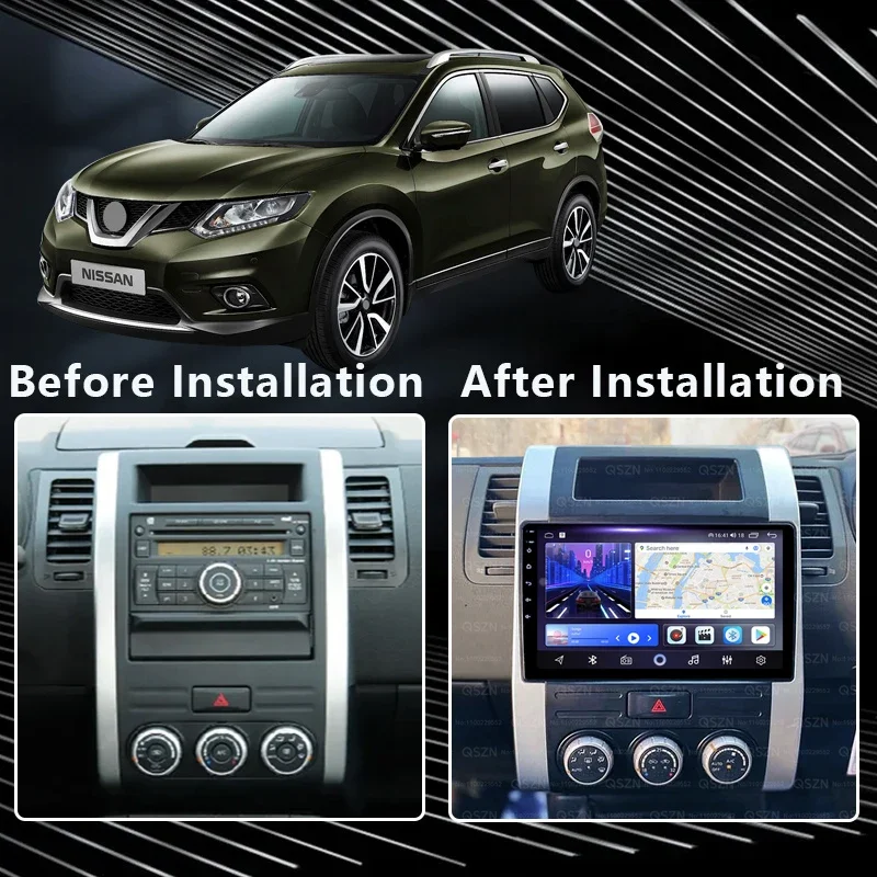 For Nissan X-Trail X - Trail 2 T31 2007- 2015 Android 13 GPS Car Radio Navigation Multimedia Video Player Carplay Auto Stereo BT