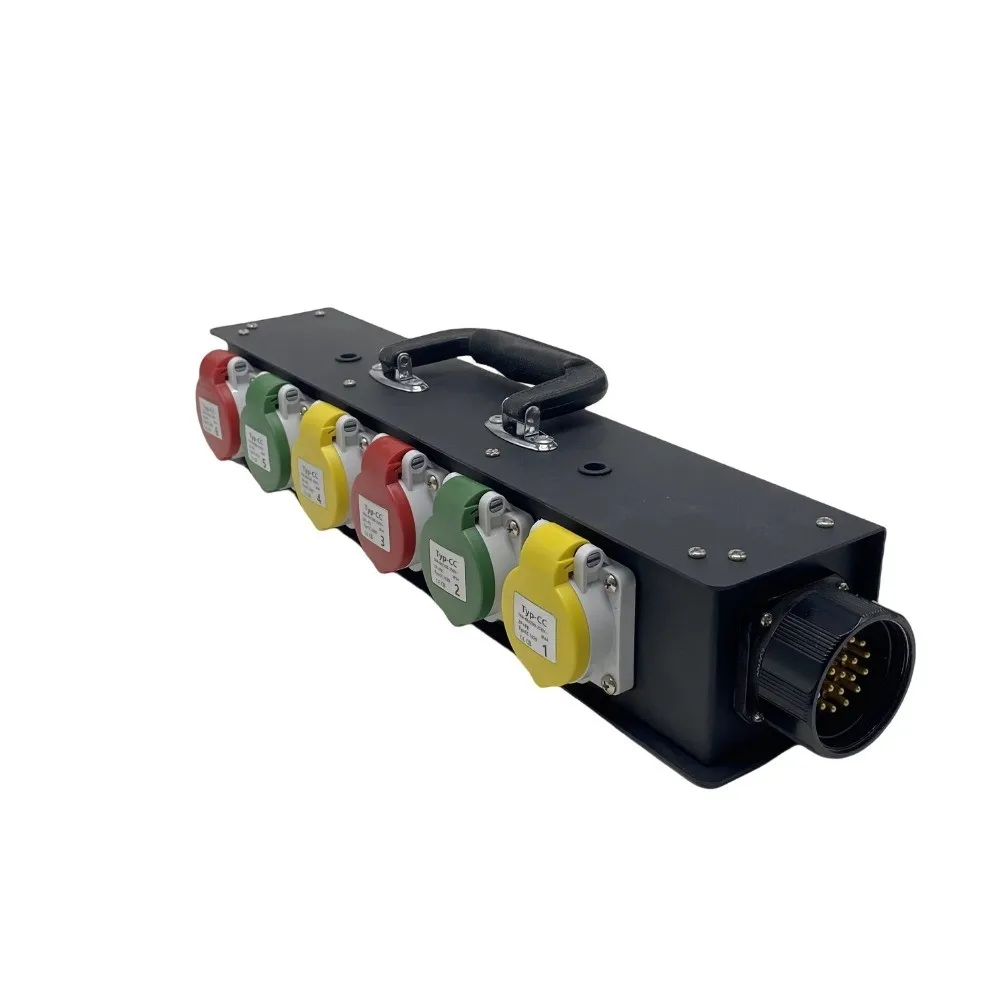 32A 3P Input 16A Output Portable Power Distribution Distro Splitter Box