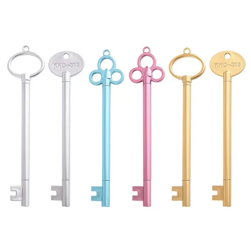 60PCS /lot Creative Key Modeling Gel Pen Creative Stationery Ball Black Pen Signing Cute Pens Students Learning Supplies