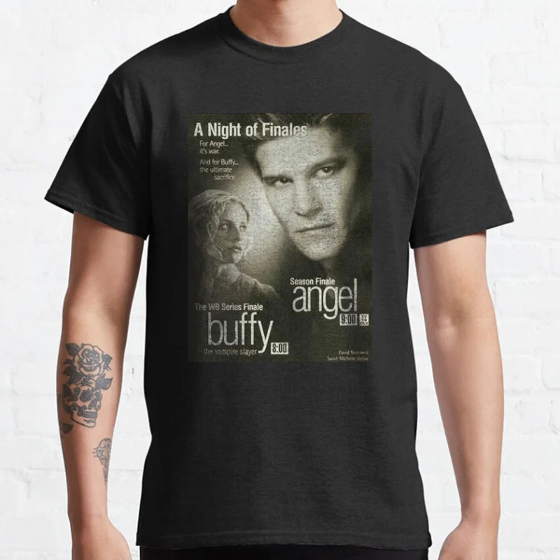 

80s retro Scary film Buffy The Vampire Slayer vintage horror movie Gift T-shirt for fans Large size Tops S-6xl men's clothing