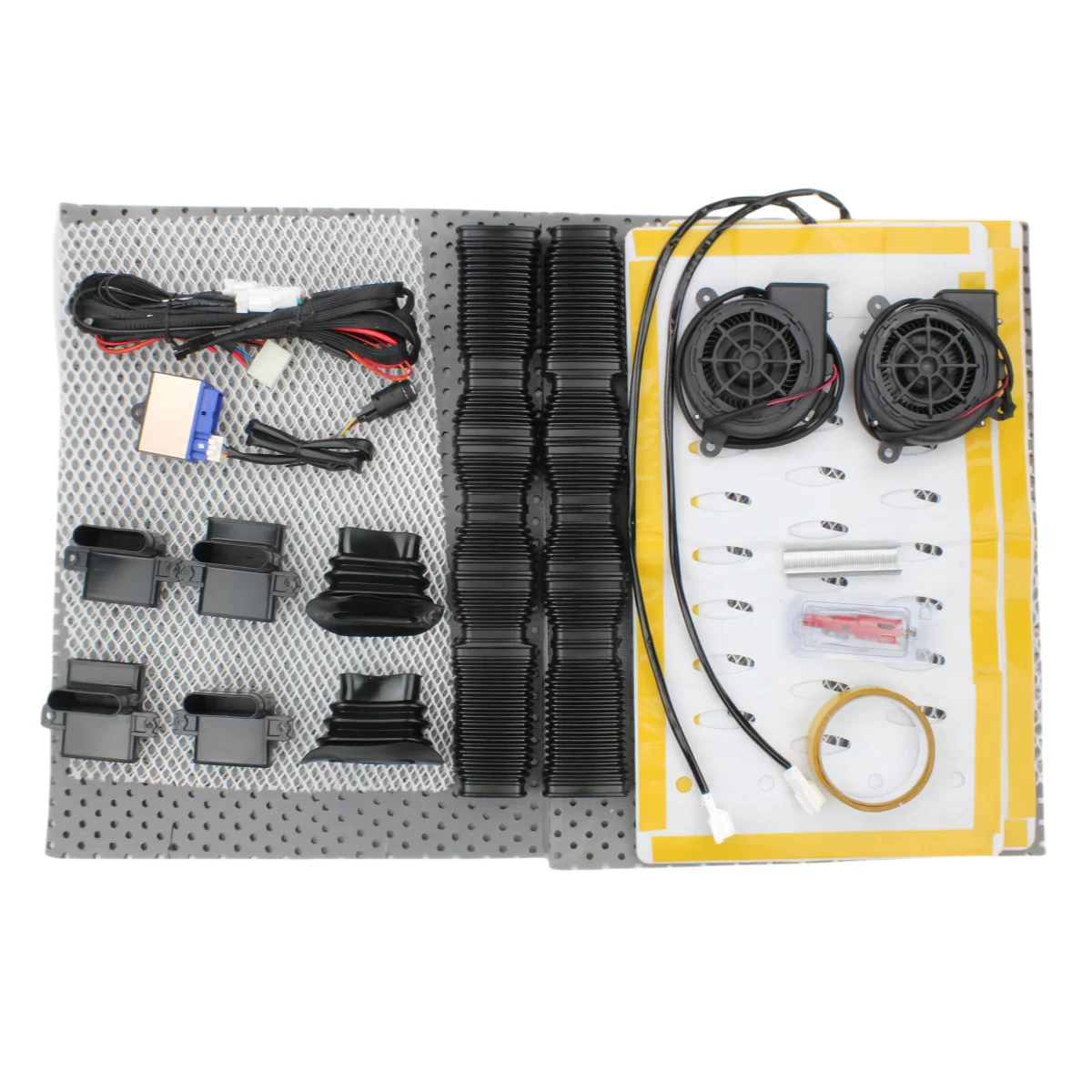 12 v universal car seat Cooling   cushion Cover with 2 Fans integrated heated seat with 6 level rotate switch kit