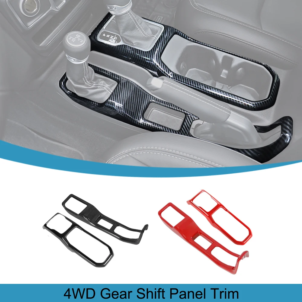 

Car 4WD Gear Shift Panel Water Cup Holder Decoration Cover Trim for Jeep Wrangler JL Gladiator JT 2018-2025 Interior Accessories