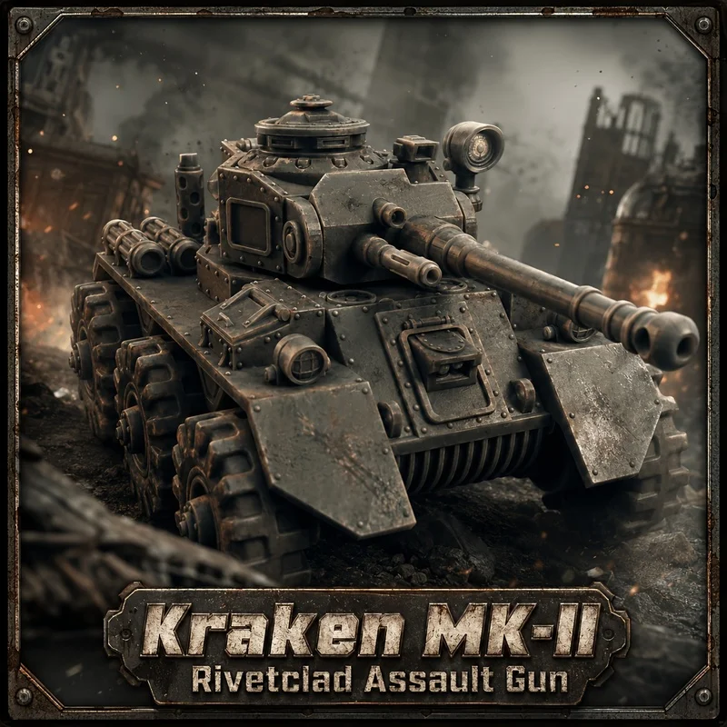 Kraken MK-II Rivetclad Assault, Sci-Fi 6×6 Armored Fighting Vehicle — 28mm / 32mm Scale Resin Miniature for Tabletop Wargames