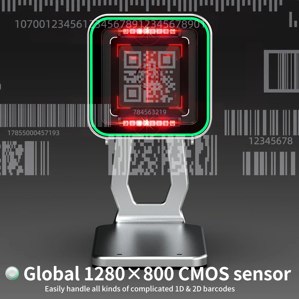 Xincode Desktop Barcode Scanner Wireless 2D QR Code Reader USB For Supermarket POS Barcode Scanner Price Barcode Reader GT-8900G