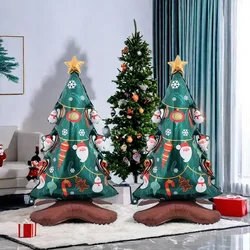Large Inflatable Christmas Balloons Decorations Standing Xmas Tree Foil Ballons Merry Christmas New Year Party Home Decor Props