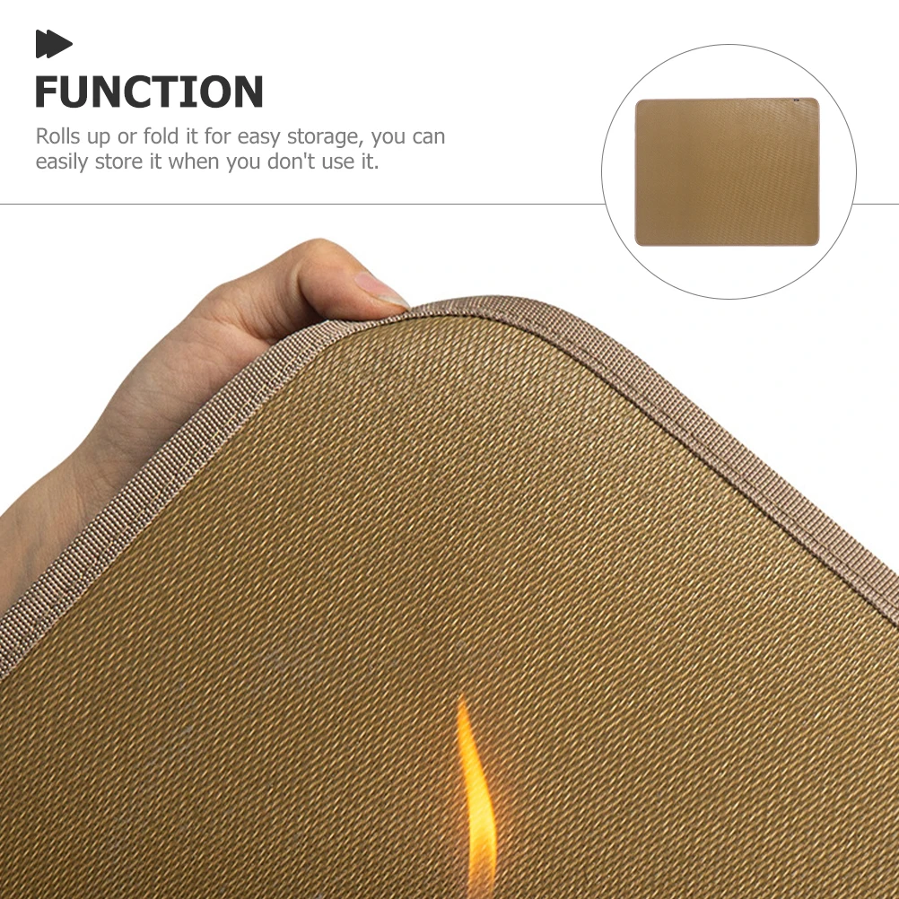 

Fireproof Blanket Foldable BBQ Pad for Camping Patio Outdoor Activities Stove Fireplace Mat Heat Resistant Cloth