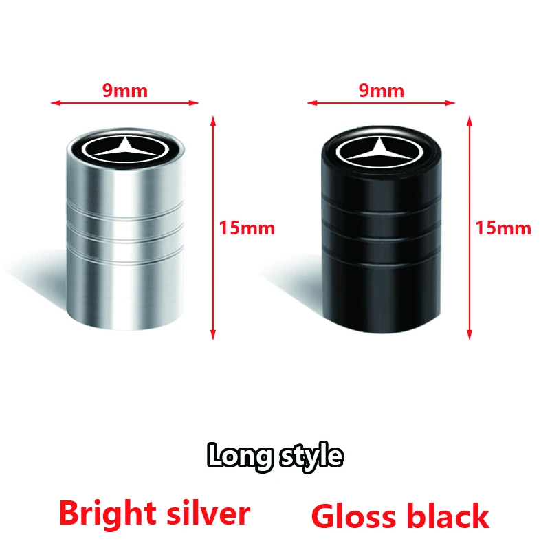 4Pcs Styling Wheel Tire Valve Air Stem Cap Duust Covers For Mercedes Benz W210 W176 AMG CLS CLE CLA GLA GLB GLS Class A GLE W222