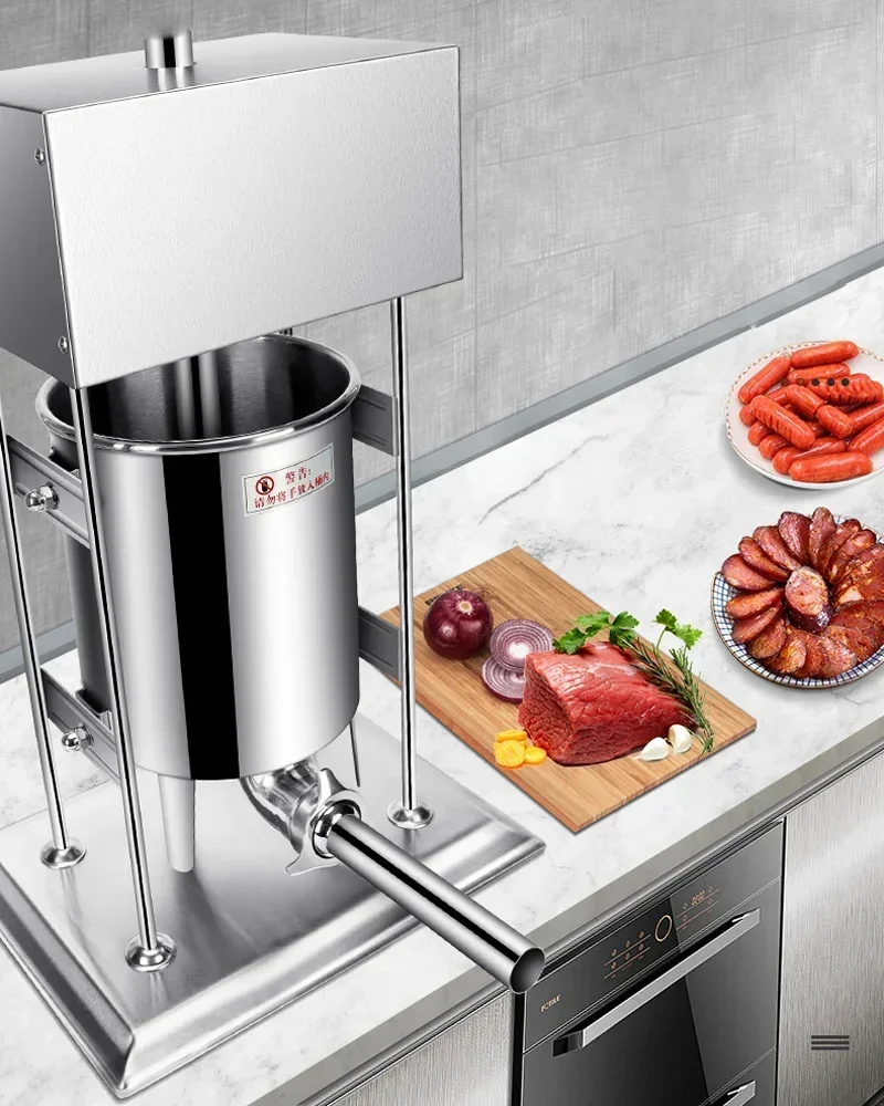 

2025Electric Sausage Stuffer Filling Machine 10L15L Hot Dog Filler Stainless Steel Commercial Sausage Filling Production Machine