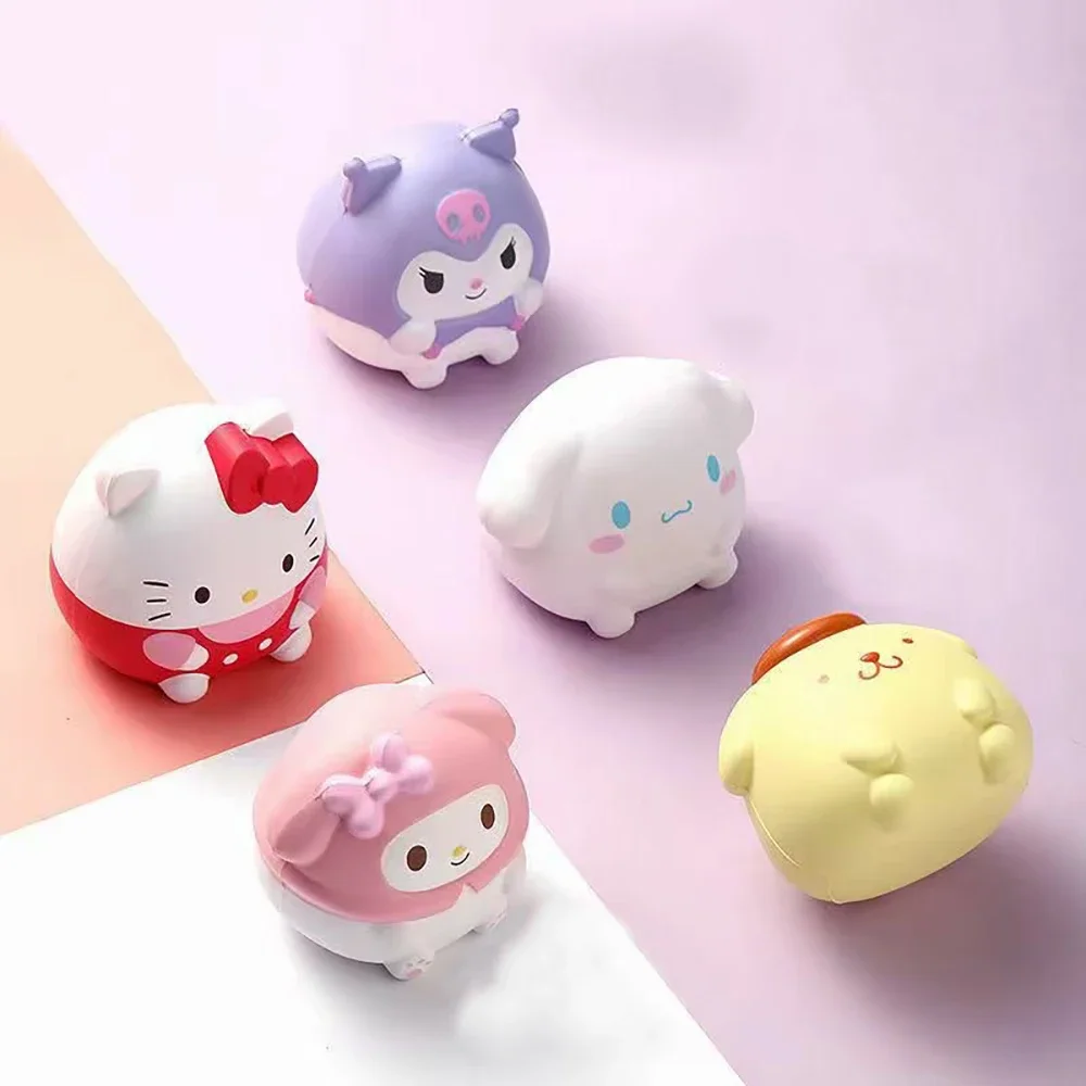 Hello Kitty Decompression 9Cm Plush Toy Kuromi Cinnamoroll Stress Relief Squishy Kawaii Melody Sanrio Anime Cartoon Christma