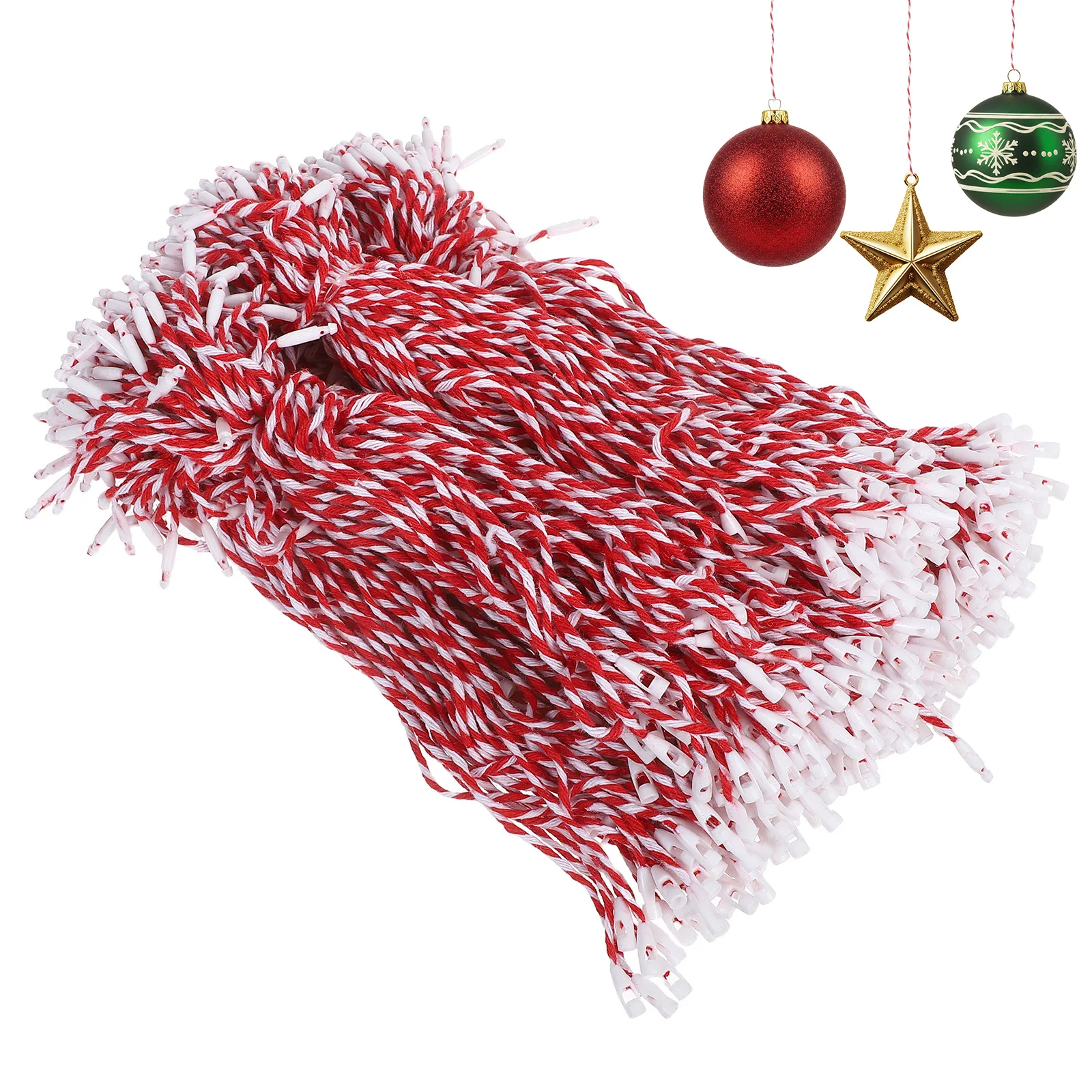 

500pcs Christmas Decoration Strings: Precut Ornament Ribbons With Locking Buckles For Tree Decorating Reusable Holiday Ornament