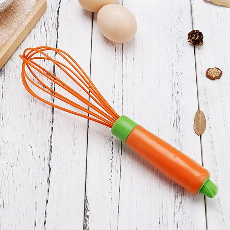 Silicone Whisk For Mixing Heat Resistant Egg Whisks Silicone Balloon Whisk Handle Beater Blender For Non-Stick Cookware Safe