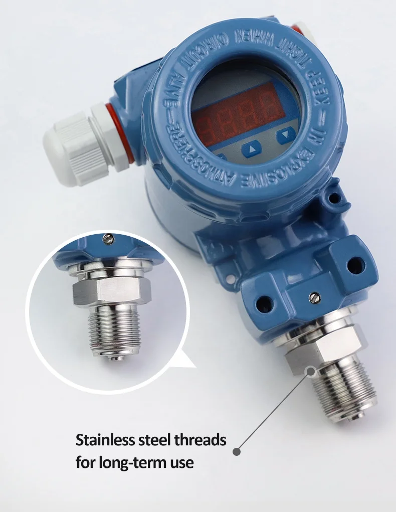 China Pressure Transmitter 4-20ma 10mbar Pressure Indicating Transmitter Absolute Analog Digital Water Oil air Pressure Sensor