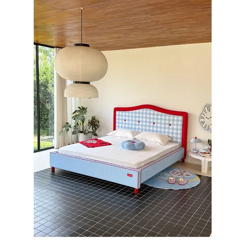 Sea salt fabric bed master bedroom bedside backrest soft bag square 1 meter 8 double bed