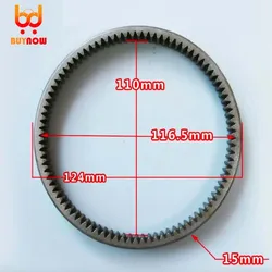 90Teehs Outer Diameter:124mm High-speed Electric Vehicle Gear Ring