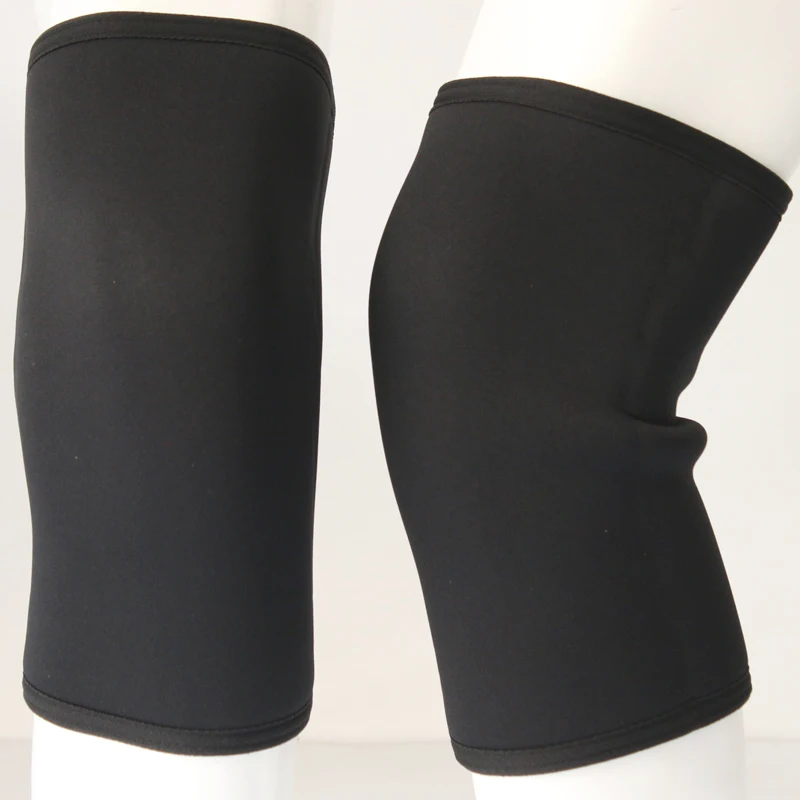 1 Pair 7mm Thick Knee Sleeves Neoprene Strong Warm Knee Support Weight Lifting Sport Safety Crossfit  Brace Strength Training