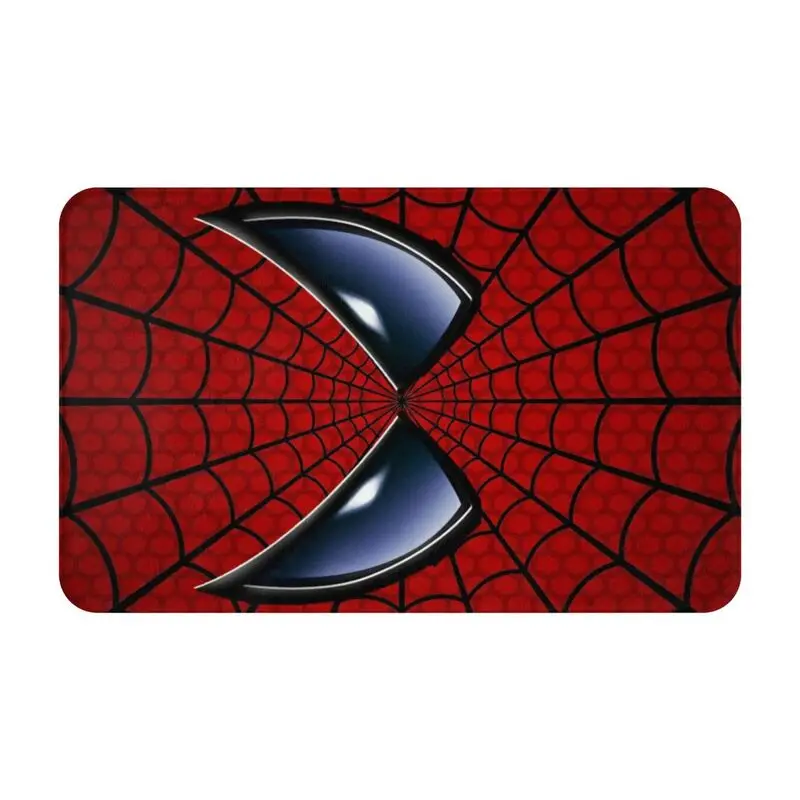 Custom Spider Man Manga Anime Front Door Mat Anti-Slip Indoor Quick Dry Spider Web Doormat Kitchen Balcony Entrance Rug Carpet