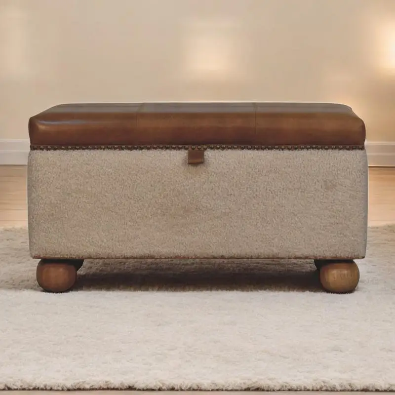 

Storage Ottoman with Lid, Stylish and Functional, Perfect for Living Room, Bedroom, and Office Use. Ideal for Organizing