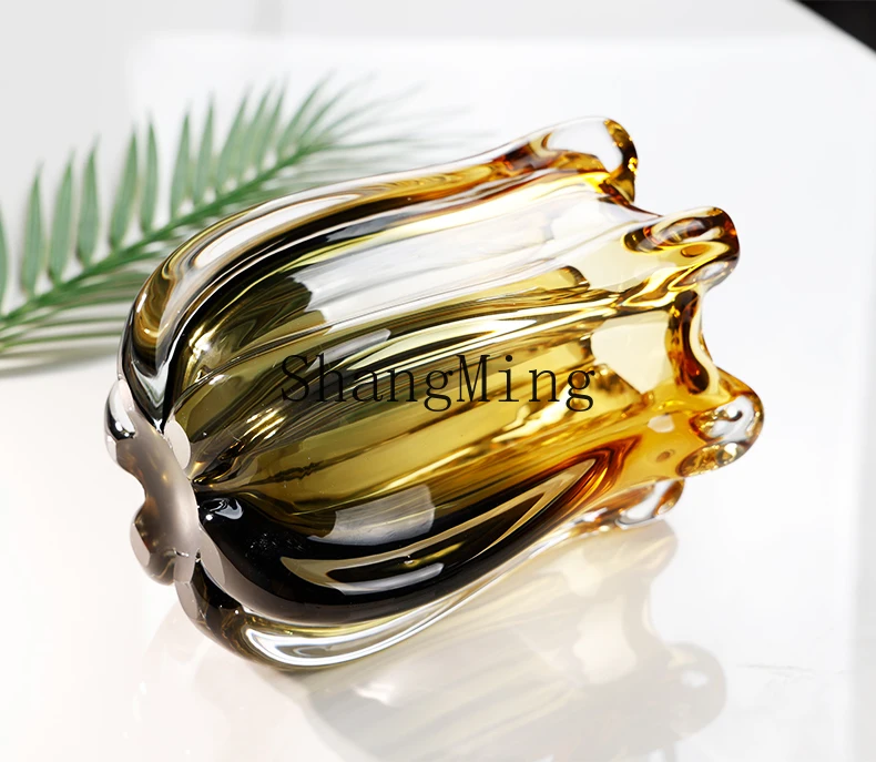 SM light luxury glass vase living room coffee table creative water flowers home decoration