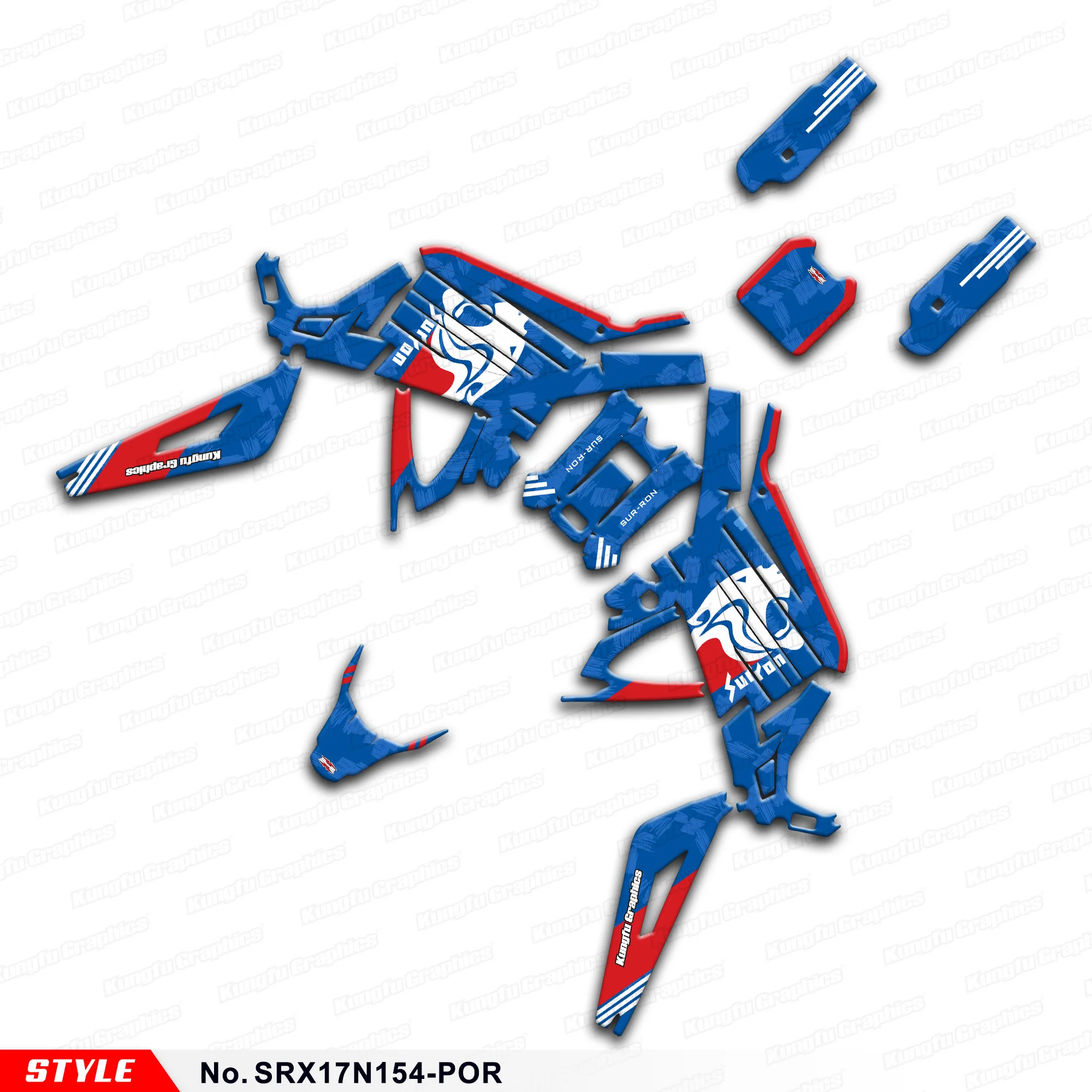 

JY RACING Custom Graphics Sheet Stickers Set for Light Bee X LBS LBX Segway X160 X260, Accessories, SRX17N154-POR