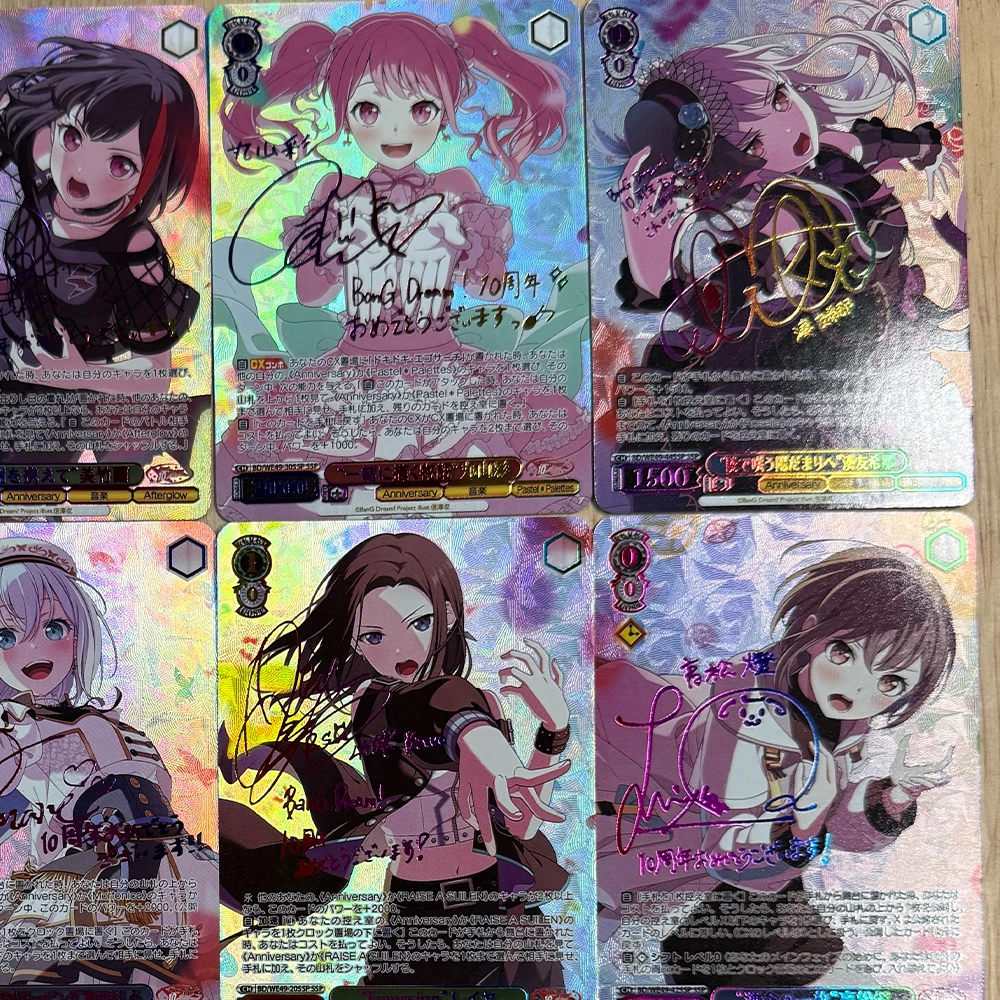 10 قطعة/المجموعة أنيمي Waifu فايس شوارز جمع بطاقة بانج حلم! هدايا بطاقة توقيع يوكينا ميناتو تاكاماتسو توموري أنون تشيهايا