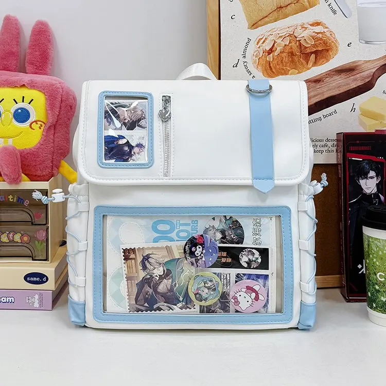Korean Style Large Capacity Double Shoulder Backpack for Students And Travel Women's Commuter Book Bag Travel Backpack Grain Bag