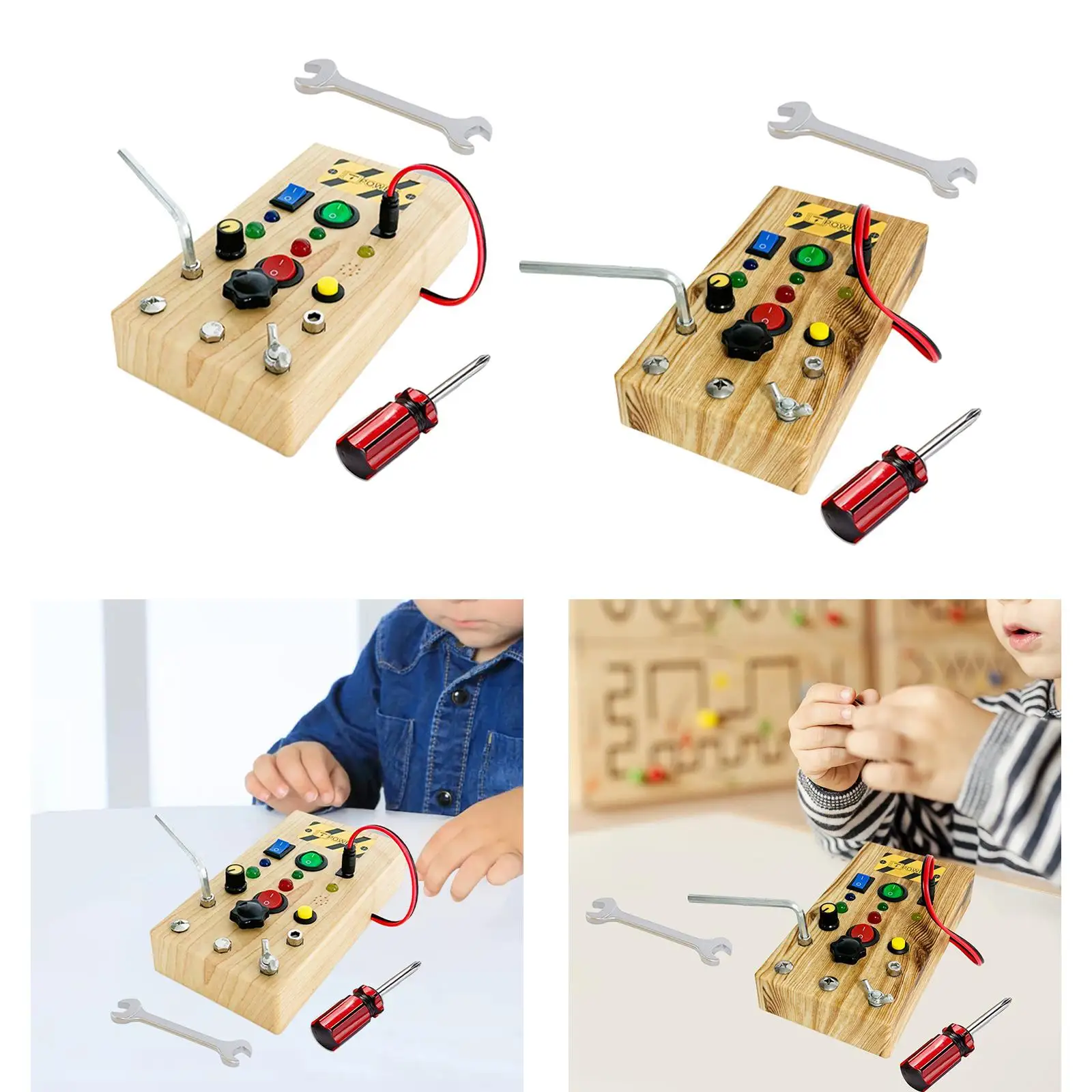 Lights Switch Busy Board Toys z przyciskami Gra poznawcza Podstawowe umiejętności motoryczne dla małych dzieci Chłopcy Dziewczynki Dzieci Prezenty urodzinowe