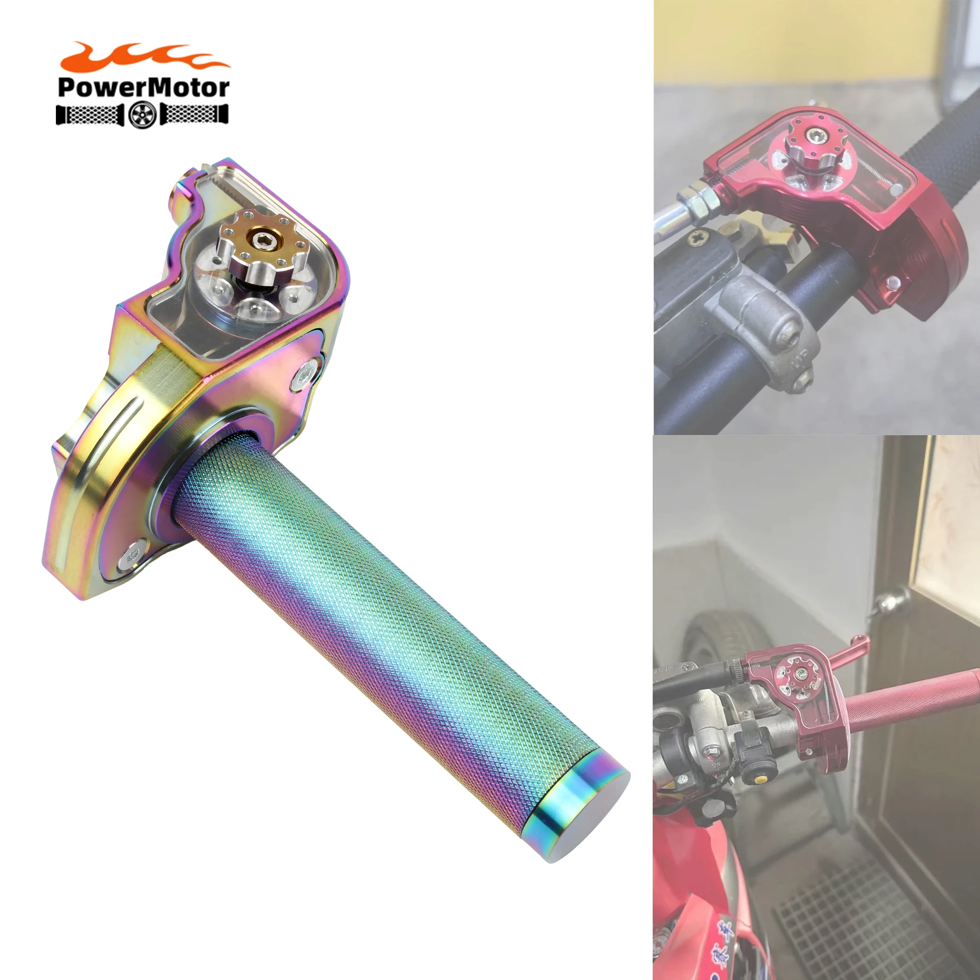 

22mm CNC Aluminum Motorcycle Handlebars Universal Colorful Accelerator Throttle Twist Grip For KTM Honda Yamaha Kawasaki Suzuki