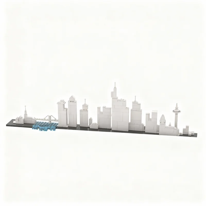 363 Pezzi MOC Architettura Modello della Skyline di Francoforte Blocchi da Costruzione Idea Regalo di Natale Giocattoli Educativi