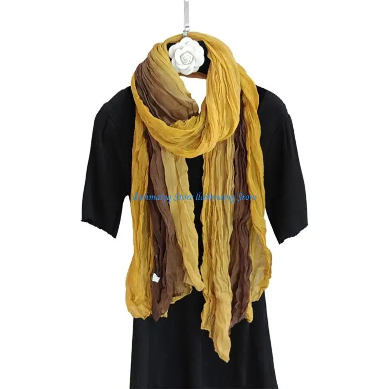 

573b Элегантный поворот плиссированного шарф -полиэстера многоуз