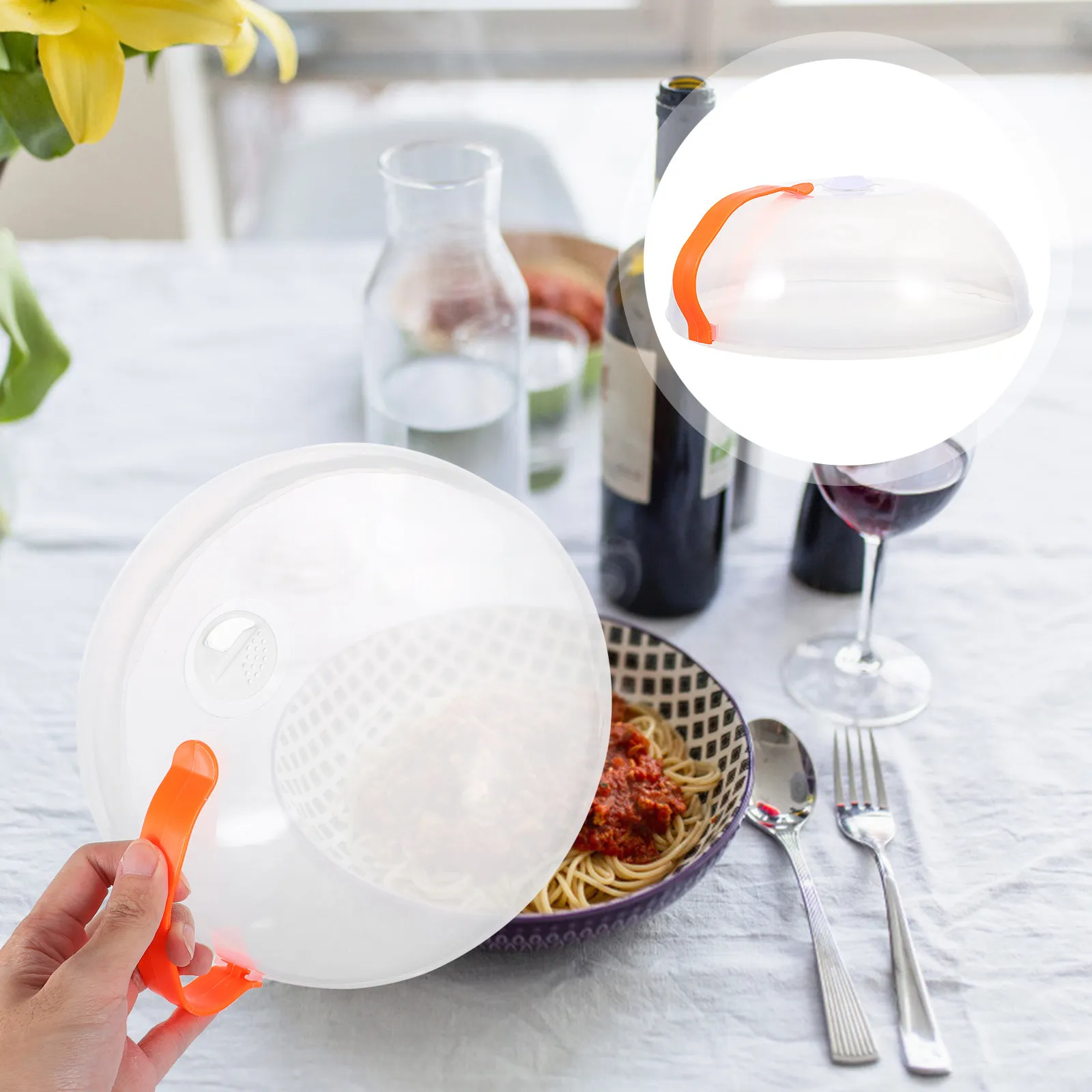 

3Pcs Heat-Resistant PP Food Cover Tent for Microwave Oven Oilproof Fresh-Keeping Protection Against Flies Bugs Mosquitoes