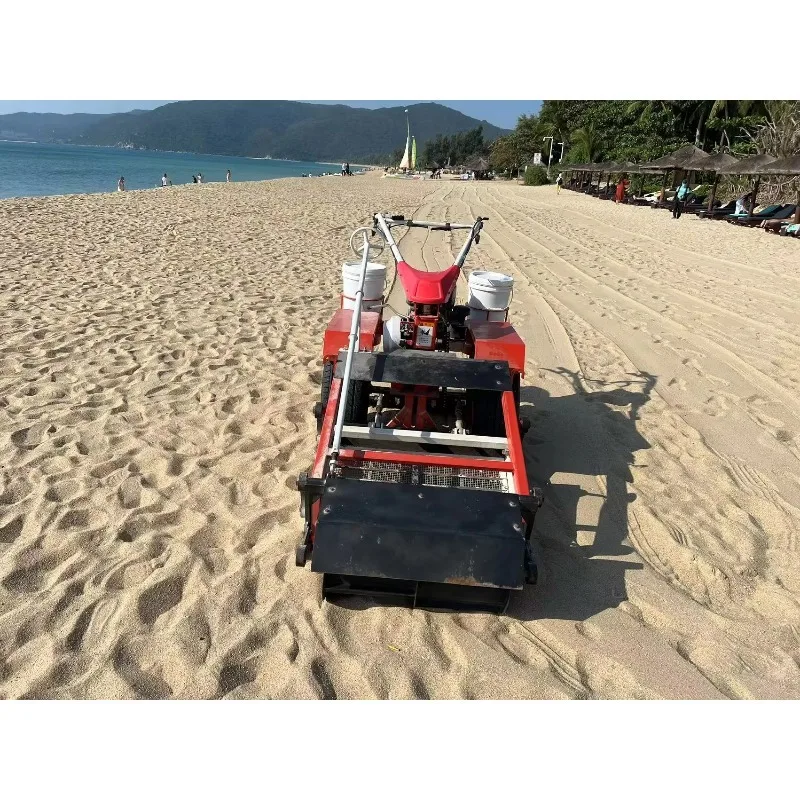 High Operation Efficient Walk Beach Cleaner Tractor-mounted Cleaning Vehicle Environmental Machinery 3 kW 220V/380V
