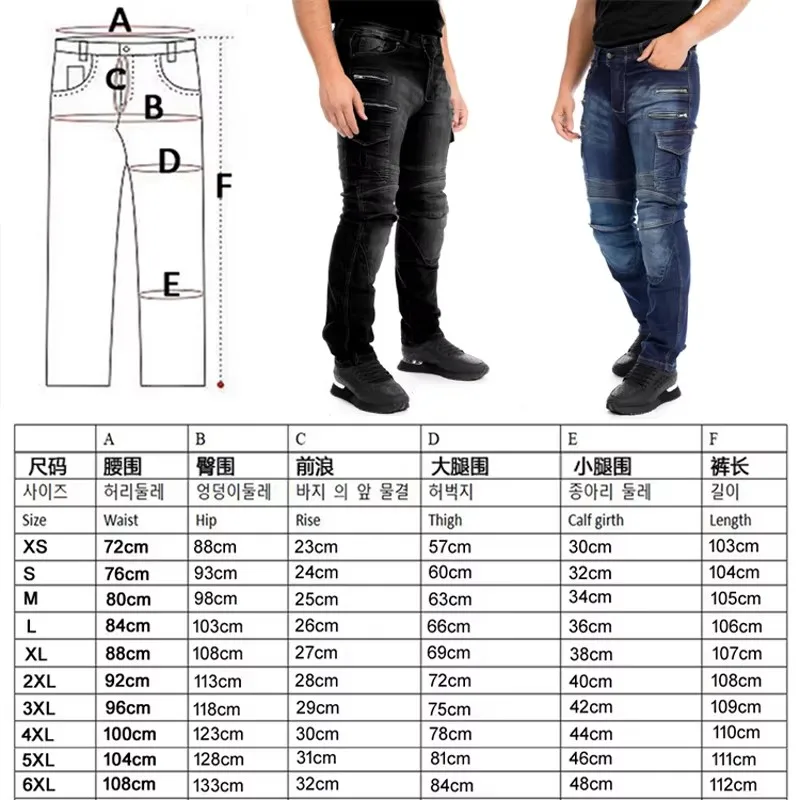 Mens CE Certified Level 2 Kevlar Motorcycle Jeans Anti Slip Abrasion Resistant Riding Pants Protection
