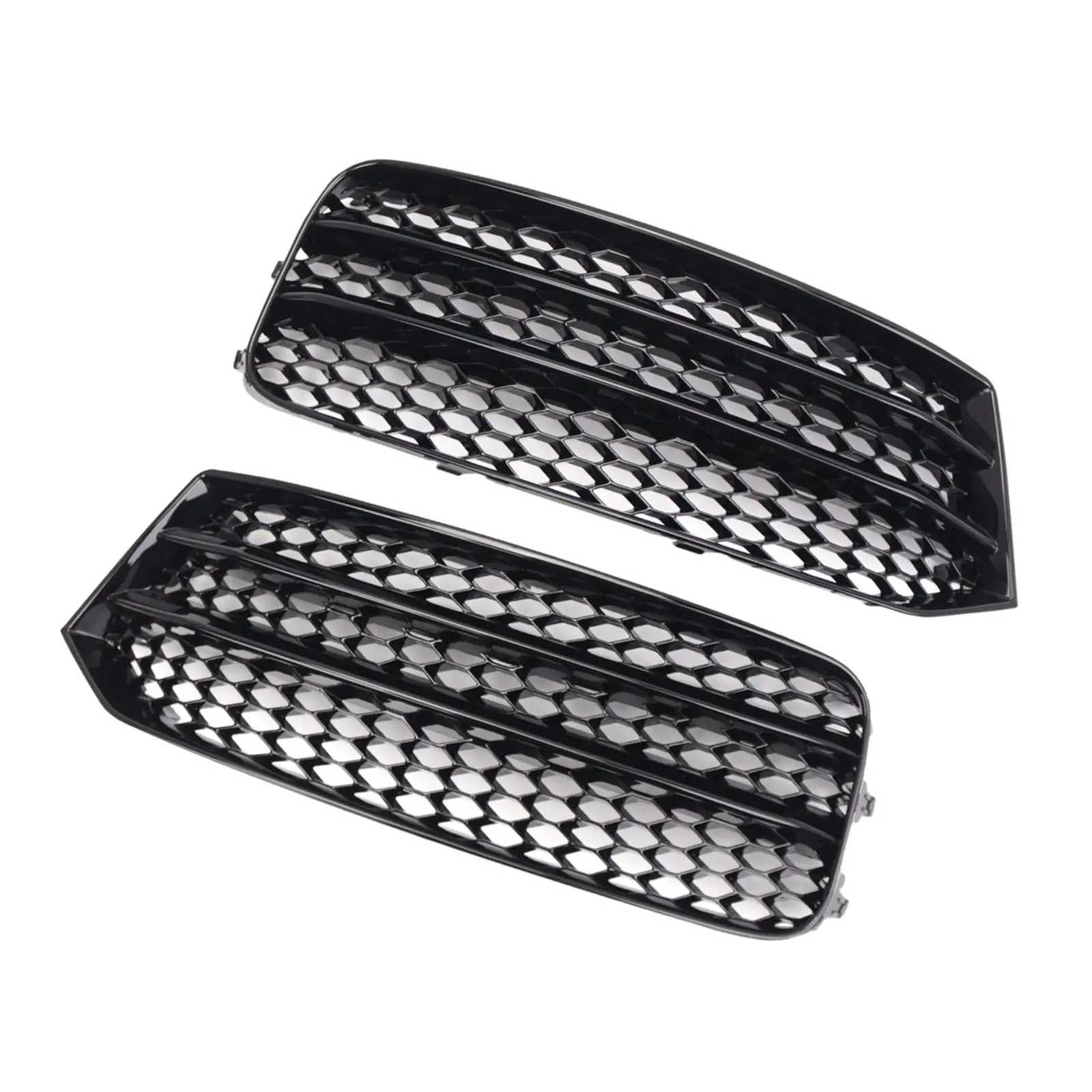 Front Lower Grill Grille Automobile Repairing Accessory 8XA807681B Professional Easily Install Black 1 Pair