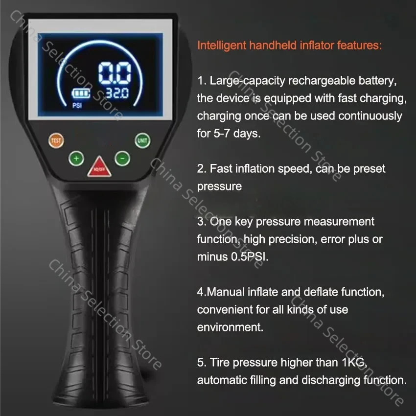 Handheld Digital Tyre Pressure Gauge Automatic tyre infaltor inflation gun air gauge handheld automatic tire shop inflation gun