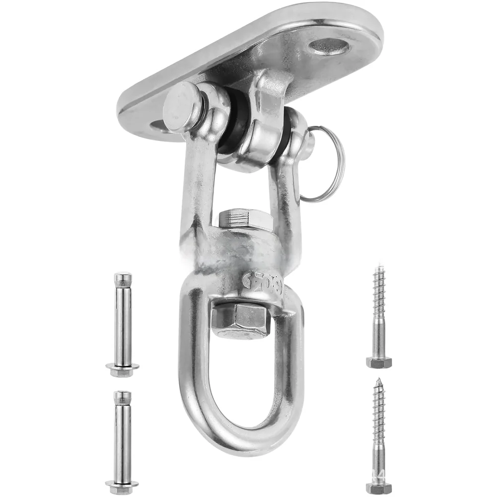 Heavy Duty 304 Stainless Steel Bracket for Swing Set with 360 Degree Rotation and 2000 lbs Capacity for Porch Use