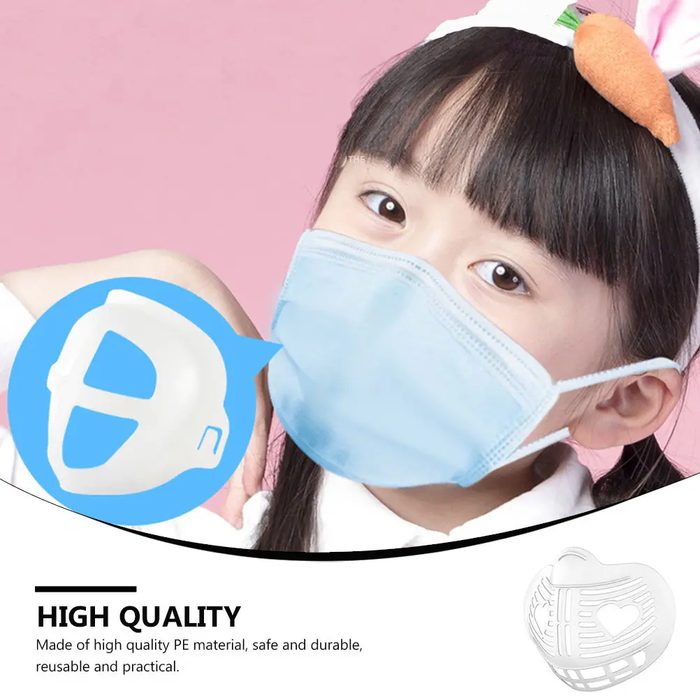 

10Pcs Pe Mask Inner Support Bracket Lightweight Reusable Face Mask Stand for Lipstick Protection Summer Breathable Comfort Fit