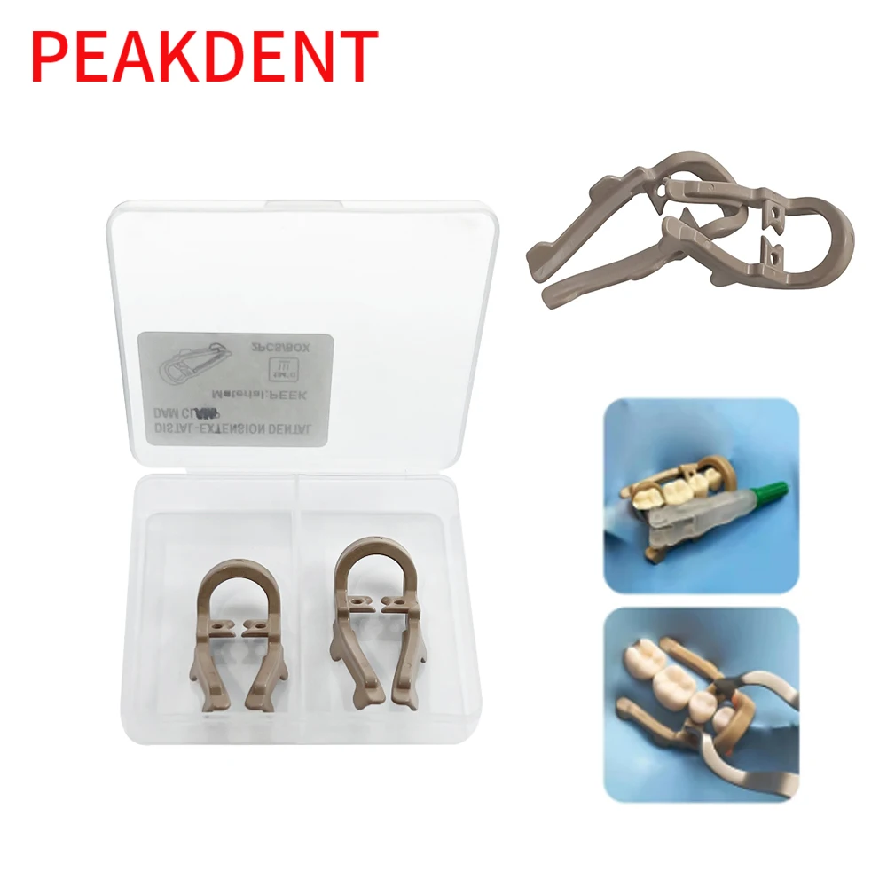 1 Box Dental Rubber Dam Resin Clamp Distal Extension Premolar Dam Clips Barrier Long Short Dentistry Teeth Tools