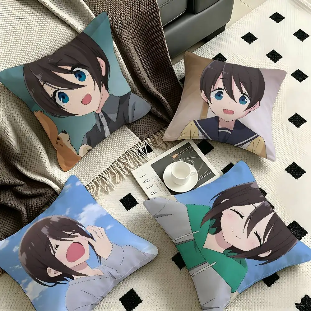 1pc Ena Saitou Yuru Camp Pillow Case Fashion Square Pillowcase Bedroom Sofa Room Ins Decoration Leisure