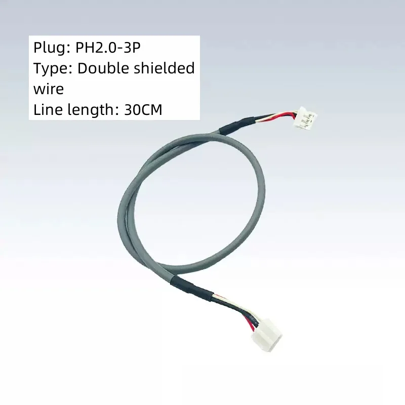 ケーブル端子接続付きシングルまたはダブルヘッド,シールドワイヤー,26awg,パネル,20 cm, 30cm, PH2.0-3P