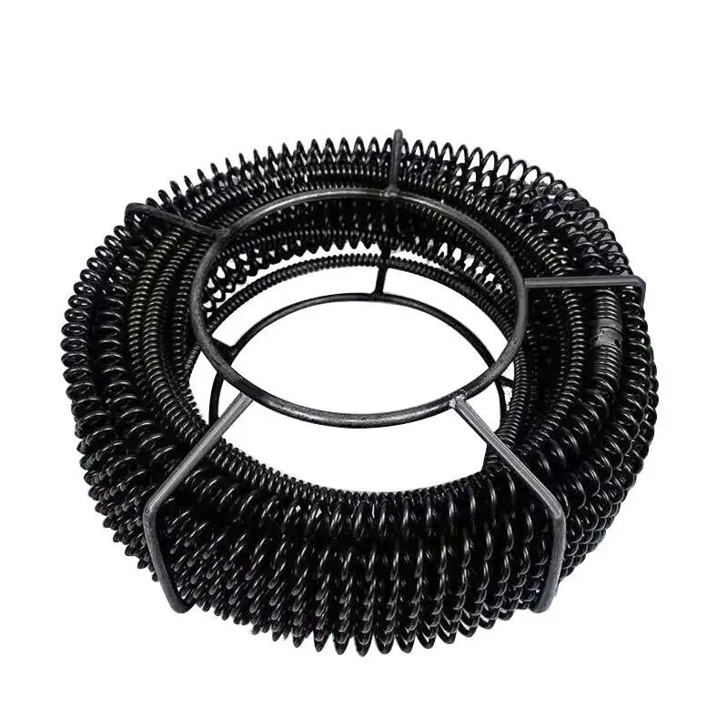 6m Length *16mm Out Diameter Kitchen Toilet Drain Pipe Dredger Brush Cleaning Sewer Dredger Extension Spring With Connector