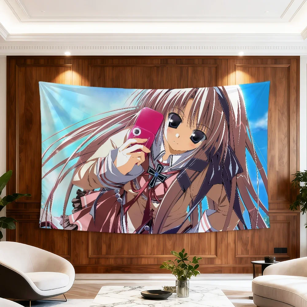 Kawaii Moe Drop Flag Anime Zimmer Wohnheim Y2k Candy Party Hogar Nachttisch Wohnzimmer Wandbehang Mädchen Korie Deko Riko Banner Geschenk – Detail 15